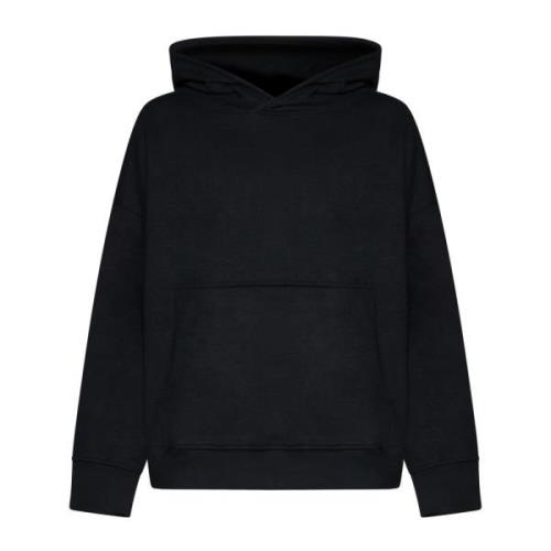 A Paper Kid Svart Bomull Jersey Hoodie Tröja Black, Herr