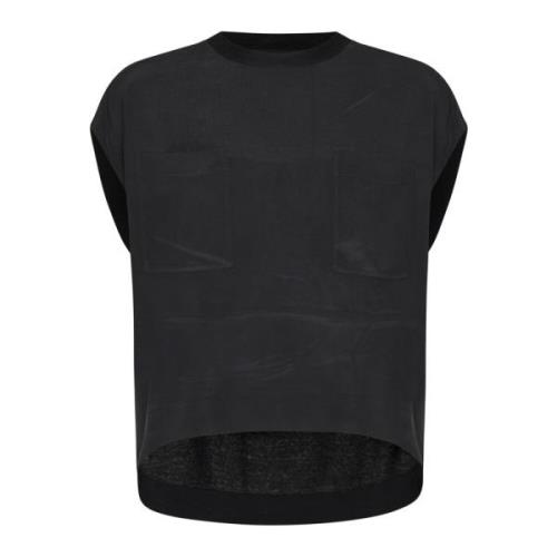 Kaos Svart Rundhals Skjorta Kollektion Black, Dam