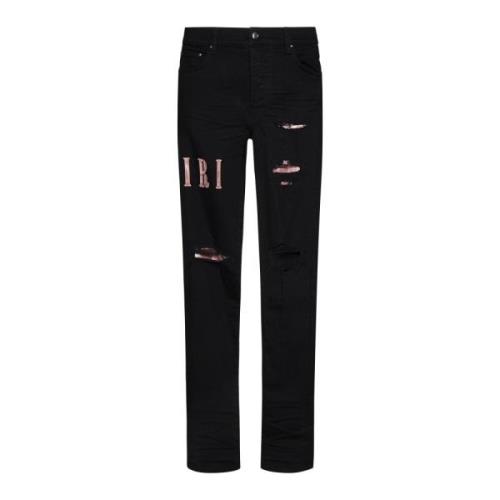 Amiri Svart Rosa Skinny Jeans Black, Herr