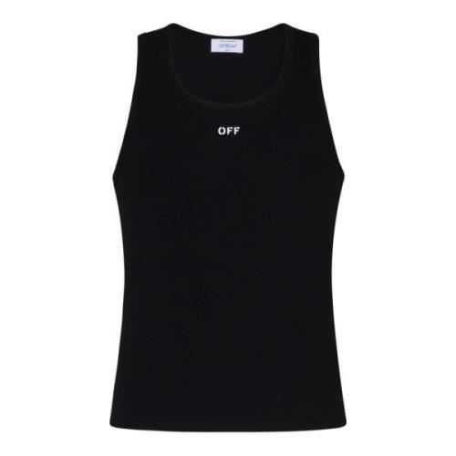 Off White Svart Tanktop Stämpel Black, Herr