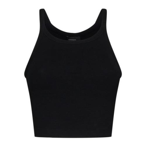 Wardrobe.nyc Svart Ribbad Tanktopp Black, Dam