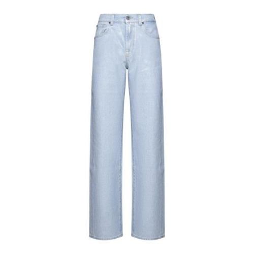 7 For All Mankind Blå Jeans Stiliga Denim Byxor Blue, Dam