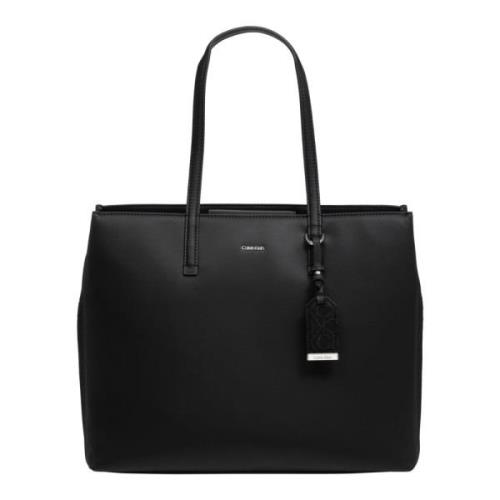 Calvin Klein Stilren Tote Bag med Magnetlås Black, Dam