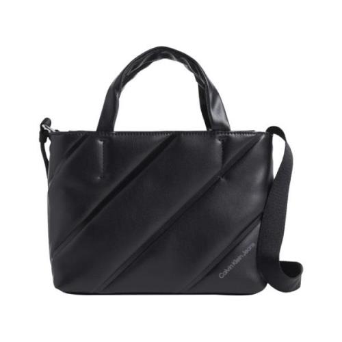 Calvin Klein Svart Shopper Väska Stilrent Design Black, Dam