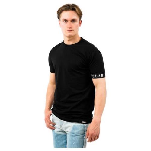 Dsquared2 Enkel Rund Hals T-shirt Black, Herr