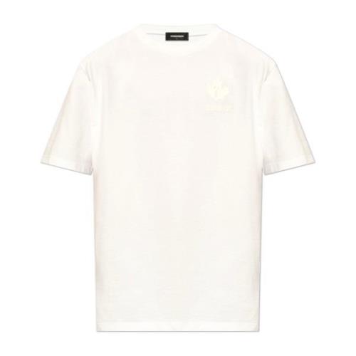 Dsquared2 T-shirt med logotyp White, Herr