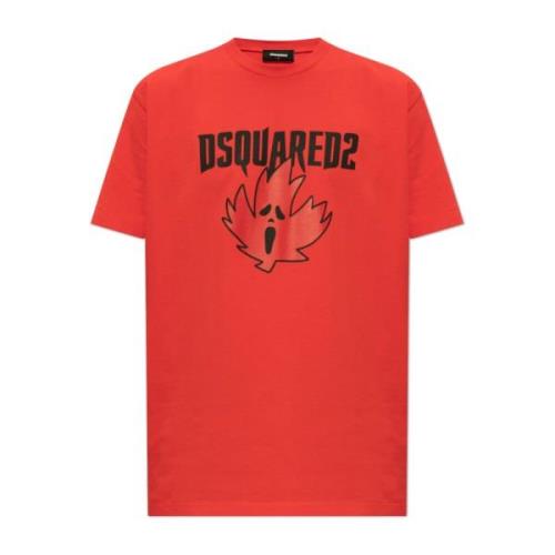 Dsquared2 T-shirt med logotyp Red, Herr