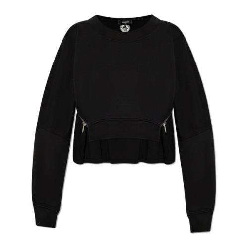 Dsquared2 Sweatshirt med insatser Black, Dam