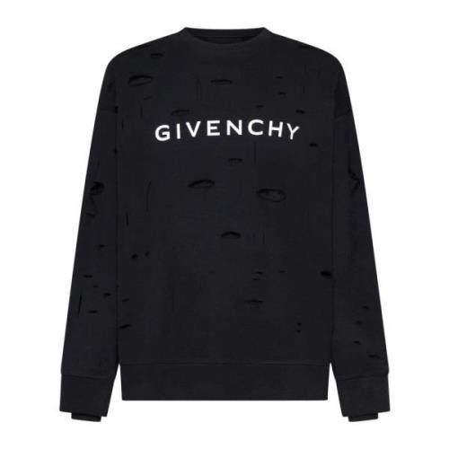 Givenchy Stiliga Sweaters i Vitt och Blått Black, Herr