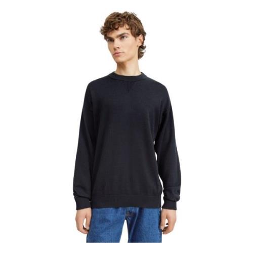 Hugo Boss Navy Blue Sweater Klassisk Stil Blue, Herr