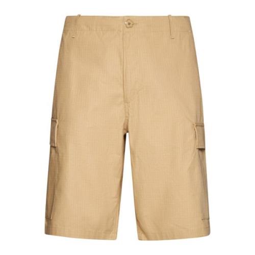 Kenzo Bruna Cargo Shorts med Blomsterdekoration Brown, Herr