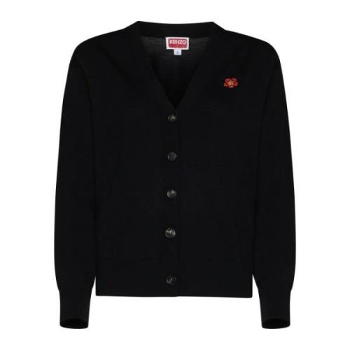 Kenzo Svart Tröja med Boke Flower Motif Black, Dam