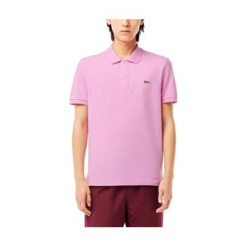 Lacoste Rosa Polo Skjorta Klassisk Stil Pink, Herr