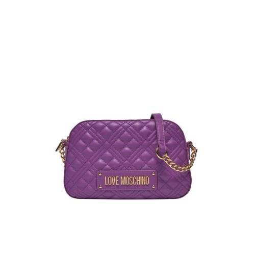 Moschino Lila Axelväska Elegant Design Purple, Dam