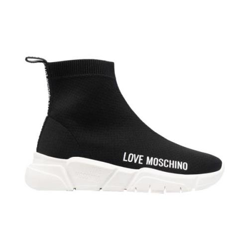 Moschino Svarta Sneakers Elegant Bekväm Stil Black, Dam
