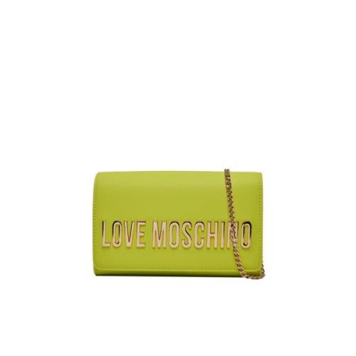 Moschino Gul Axelväska med Elegant Design Green, Dam