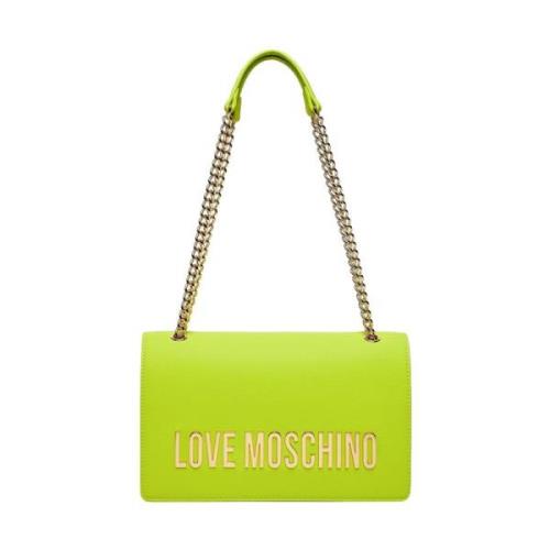 Moschino Gul Axelväska Green, Dam