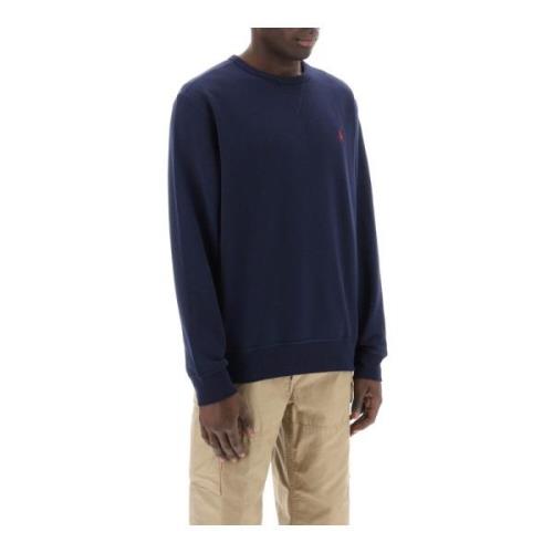 Polo Ralph Lauren Broderad Crew-neck Sweatshirt Blue, Herr