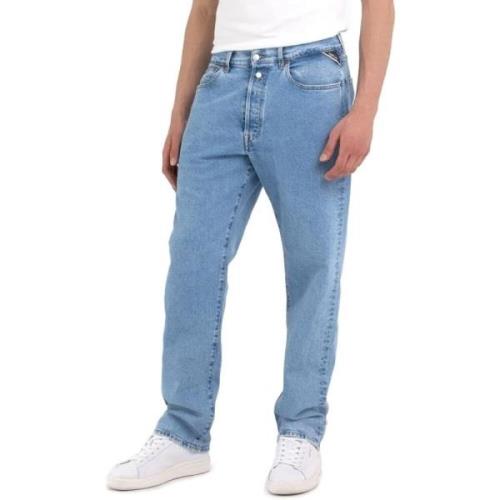 Replay Hög midja Straight Leg Jeans Blue, Herr