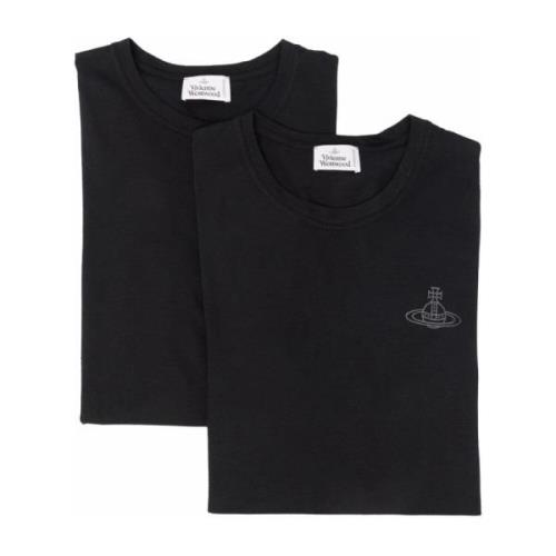 Vivienne Westwood Svarta T-Shirts Två-Pack Black, Herr