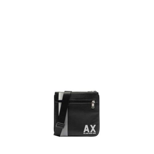 Armani Exchange Svart Axelväska Snygg Design Black, Herr