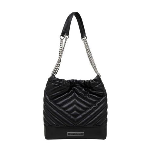 Armani Exchange Svart Axelväska Elegant Mångsidig Black, Dam