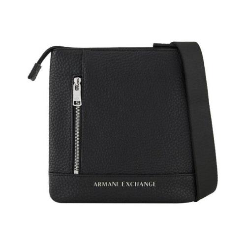 Armani Exchange Svart Axelväska Stilren Praktisk Black, Herr