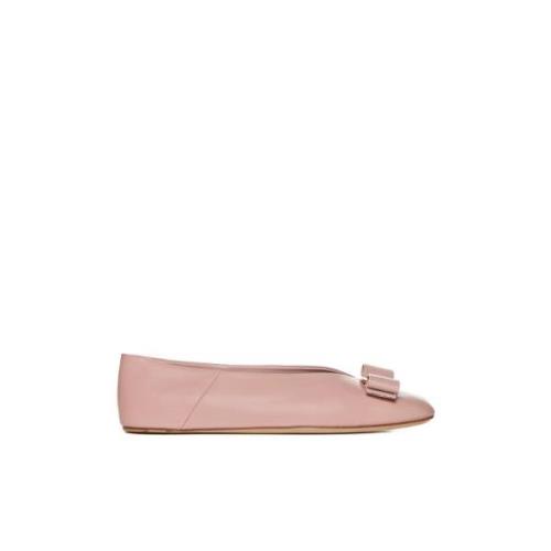 Salvatore Ferragamo Platta skor för kvinnor Pink, Dam