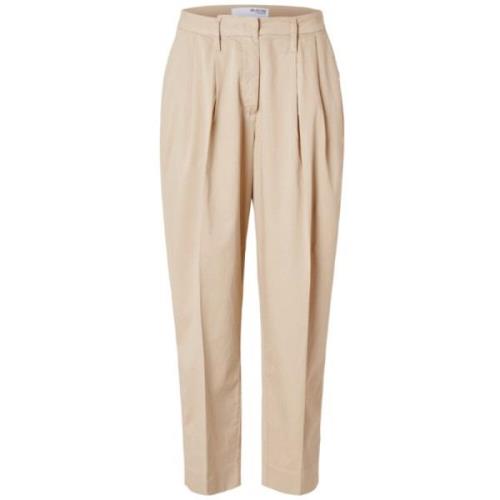 Selected Femme Barrel Pant Beige, Dam