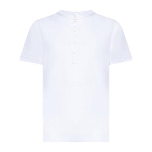 120% Lino Linne T-shirts och Polos White, Herr