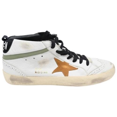 Golden Goose Klassiska Mid Star Sneakers Vit Brun Multicolor, Herr