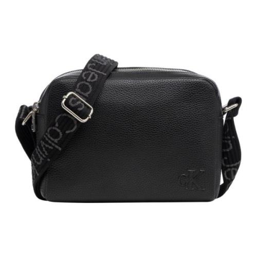 Calvin Klein Jeans Stilren Crossbodyväska med Justerbar Rem Black, Dam