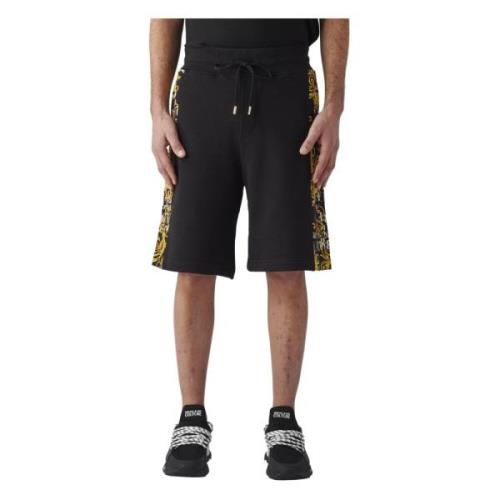 Versace Jeans Couture Lyxiga Barock Shorts för Män Black, Herr