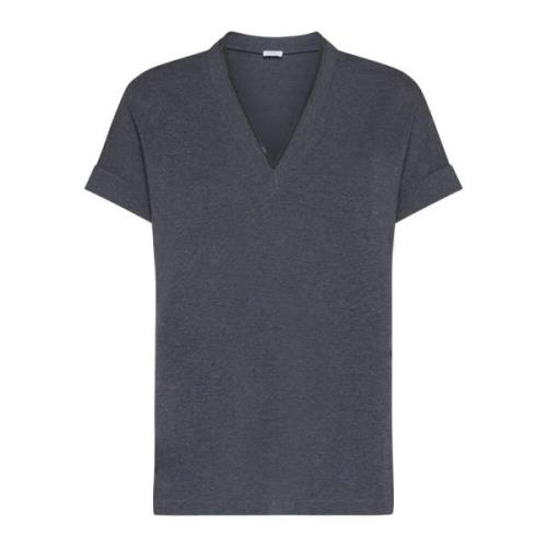 Brunello Cucinelli Grå T-shirts och Polos Gray, Dam