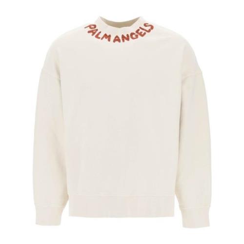 Palm Angels Sweatshirts Beige, Herr