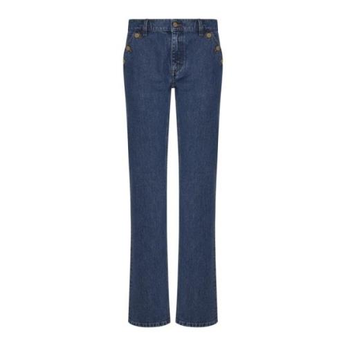 Filippa K Blå Denim Låg Midja Straight Leg Jeans Blue, Dam