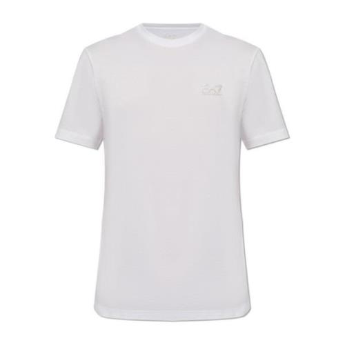 Emporio Armani EA7 T-shirt med logotyp White, Herr