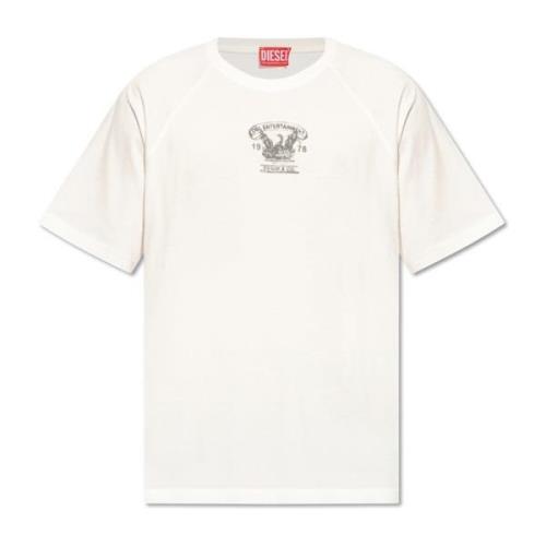 Diesel T-shirt `T-Roxt-Q1` White, Herr