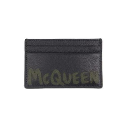 Alexander McQueen Laeder plnbcker Black, Herr