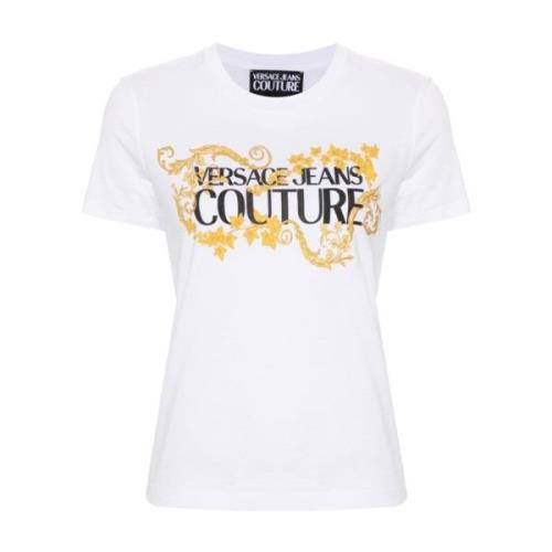 Versace Jeans Couture Logotryck Bomull T-shirt White, Dam