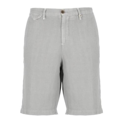 Myths Grå Bermuda Shorts med Bältesöglor Gray, Herr