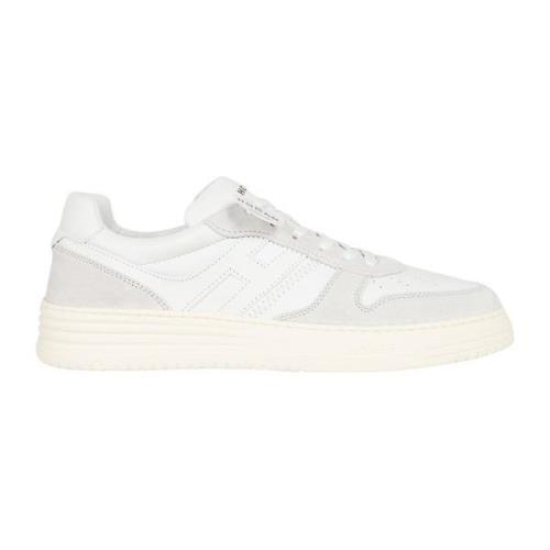 Hogan Vita Lädersneakers Basketbollstil White, Herr