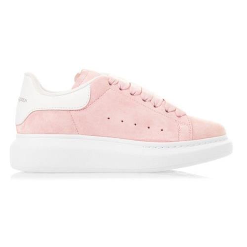 Alexander McQueen Lyxiga Suede Oversized Sneakers för Kvinnor Pink, Da...