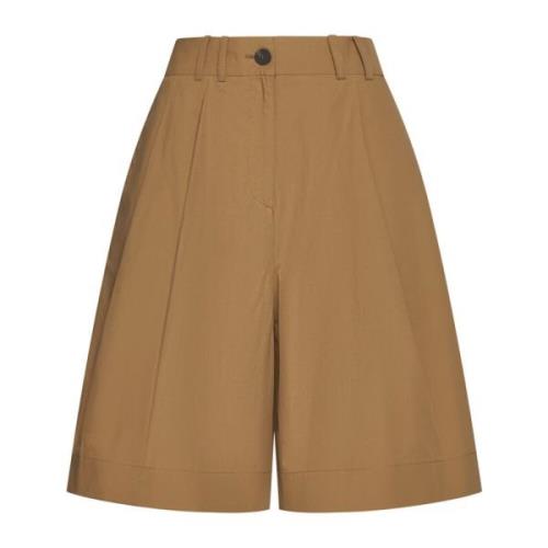 Studio Nicholson Dubbel Veckad City Shorts Brown, Dam