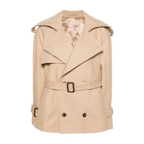 Wardrobe.nyc Khaki Crop Trench Coat Beige, Dam