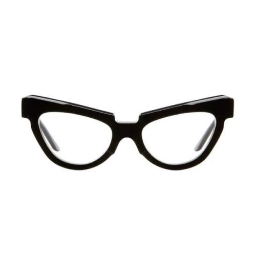 Kuboraum Cat-eye acetatram med moderna linjer Black, Unisex