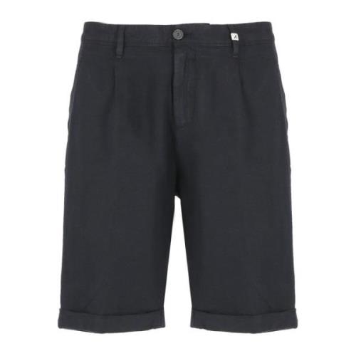 Myths Blå Bomull Linne Bermuda Shorts Blue, Herr