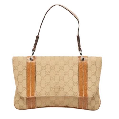 Gucci Vintage Pre-owned Canvas handvskor Beige, Dam