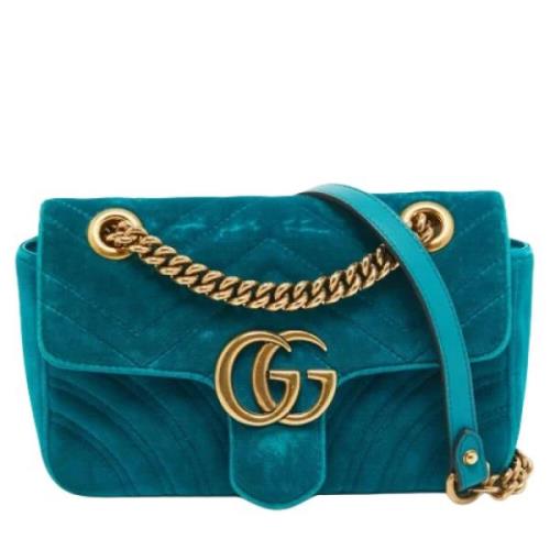 Gucci Vintage Pre-owned Sammet gucci-vskor Green, Dam