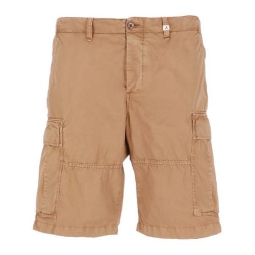 Myths Brun Bomull Linne Bermuda Shorts Brown, Herr